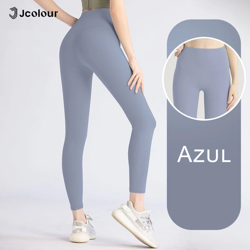 Calça Feminina Slim De Cintura Alta Para Ioga Con