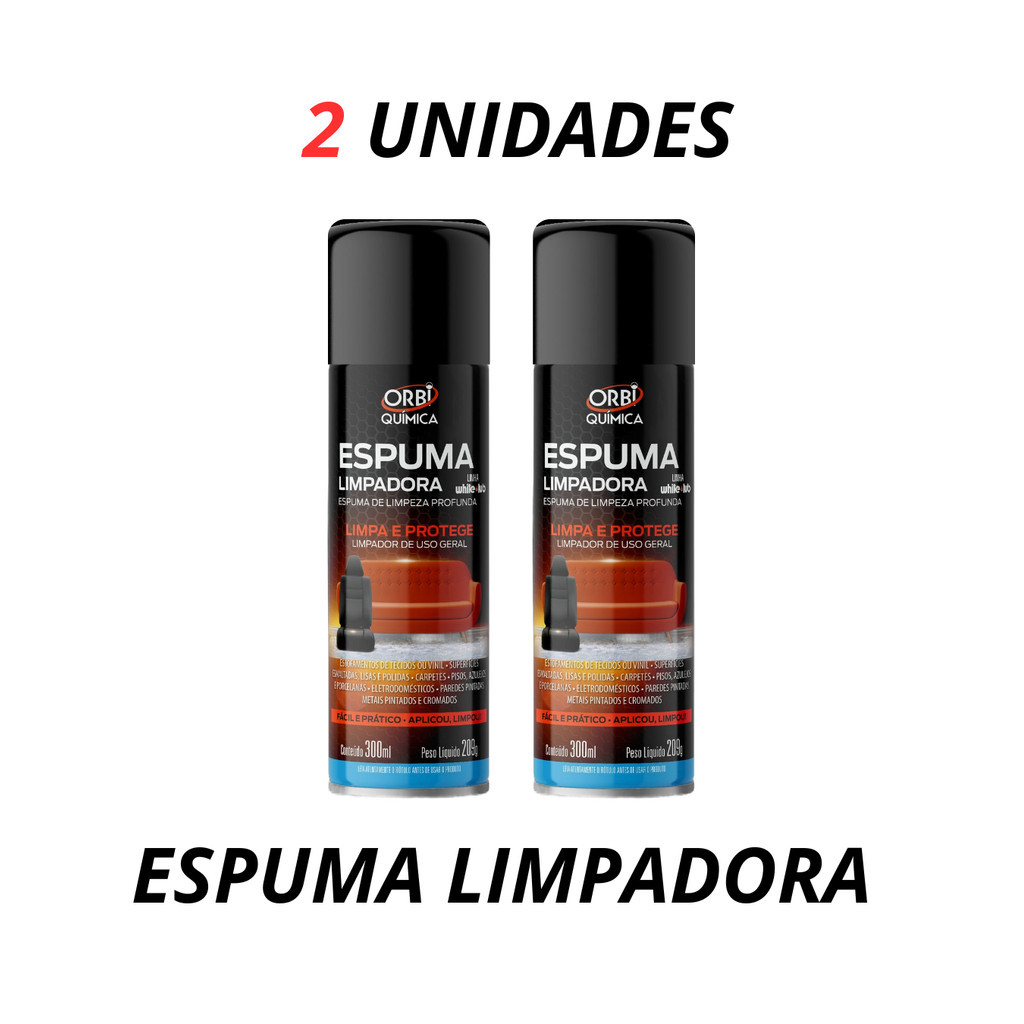 KIT 2 UNIDADES Espuma Magica Limpadora De Estofado