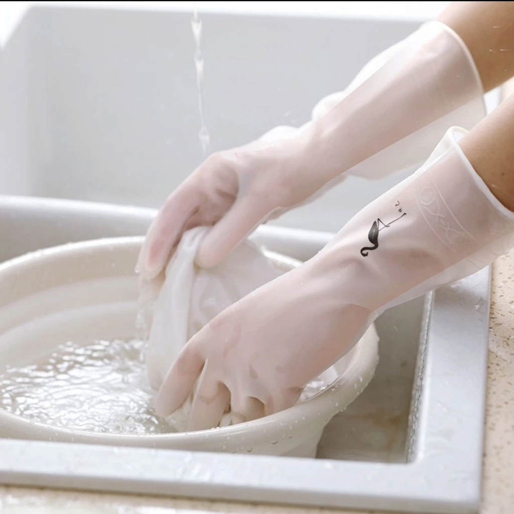 Luvas de lavar louça de cozinha, borracha duráve