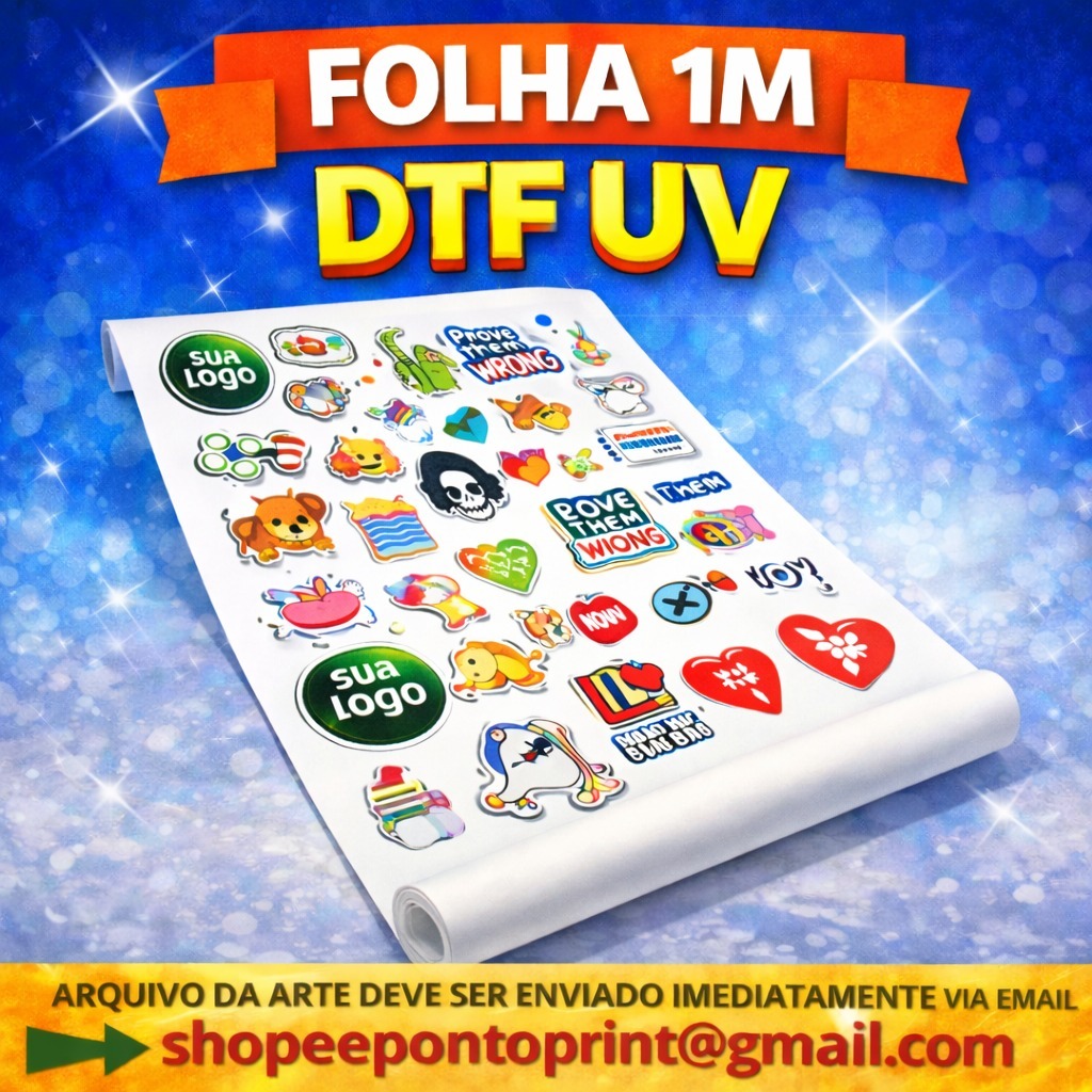 Adesivo DTF UV 1 METRO | Alta Qualidade | Pronto p