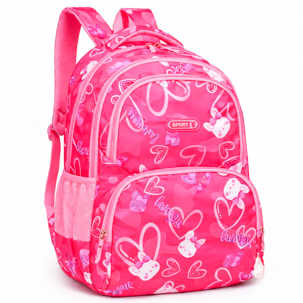 Mochila Escolar Grande com Bolsos Funcionais e Des