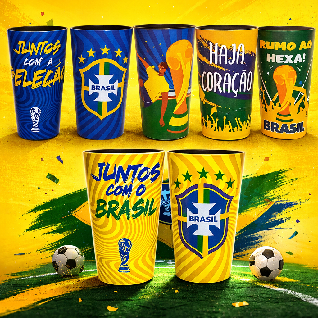 Kit 15 – Torcida Brasil – Copo Ecológ