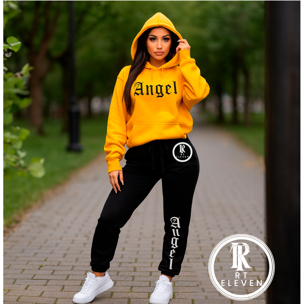 Conjunto Moletom Feminino Angel Blusa De Frio Cang