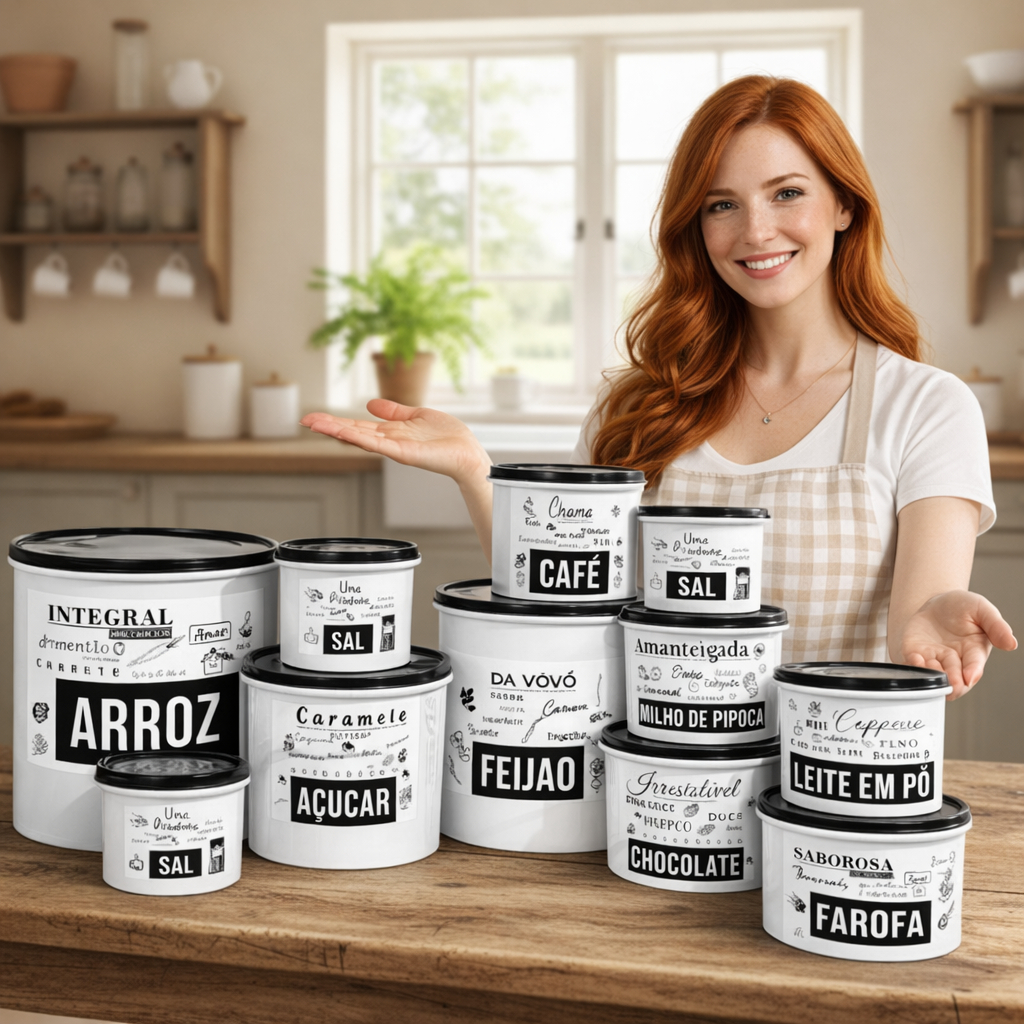 Kit Potes Mantimentos Linha premium Cozinha jogo c