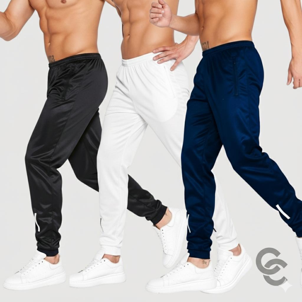 KIT 3 CALÇAS MASCULINA COM ZÍPER NOS BOLSOS SLIM