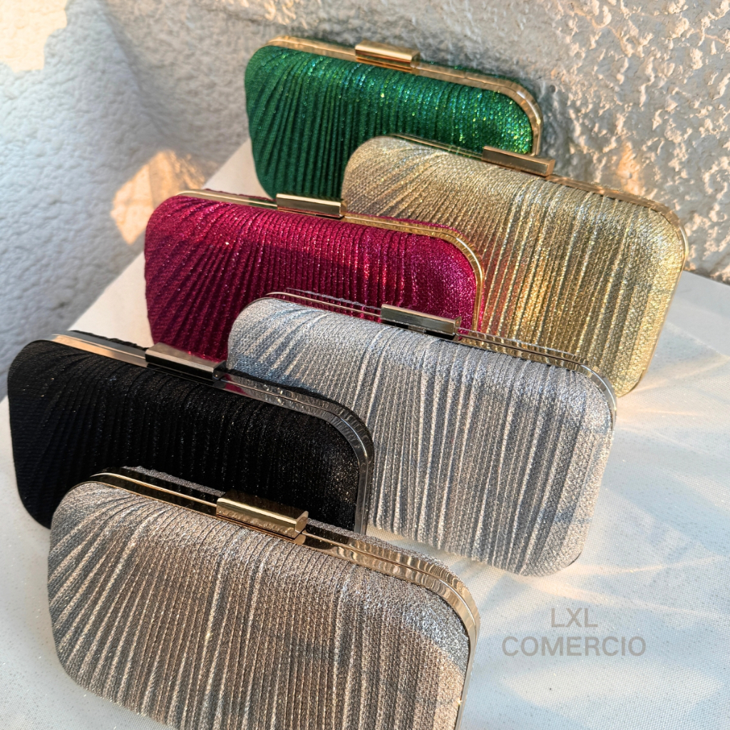 Bolsa Tiracolo / Carteira Feminina Com Glitter Par