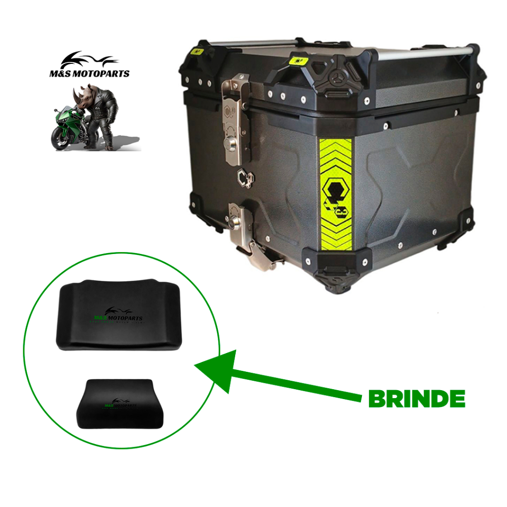 Báu Traseiro Para Moto 55l Alumunío Baggageiro U