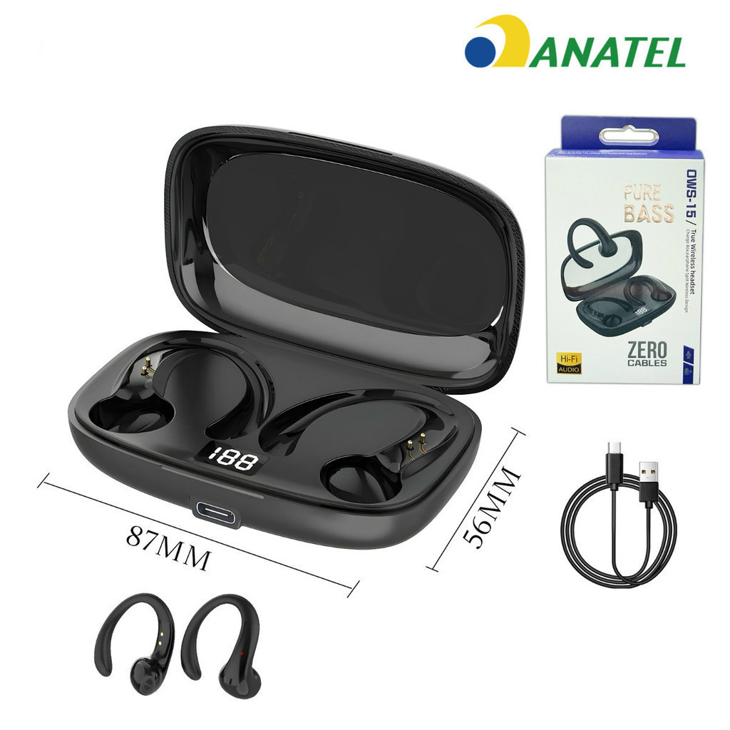 OWS-15 Fones De Ouvido Sem Fio Bluetooth Fone Com