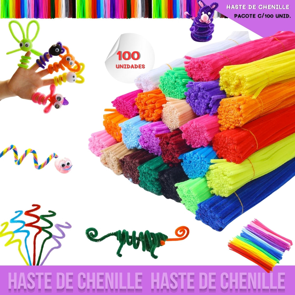 100 Haste de Chenille Limpador de Cachimbo Fios Ar