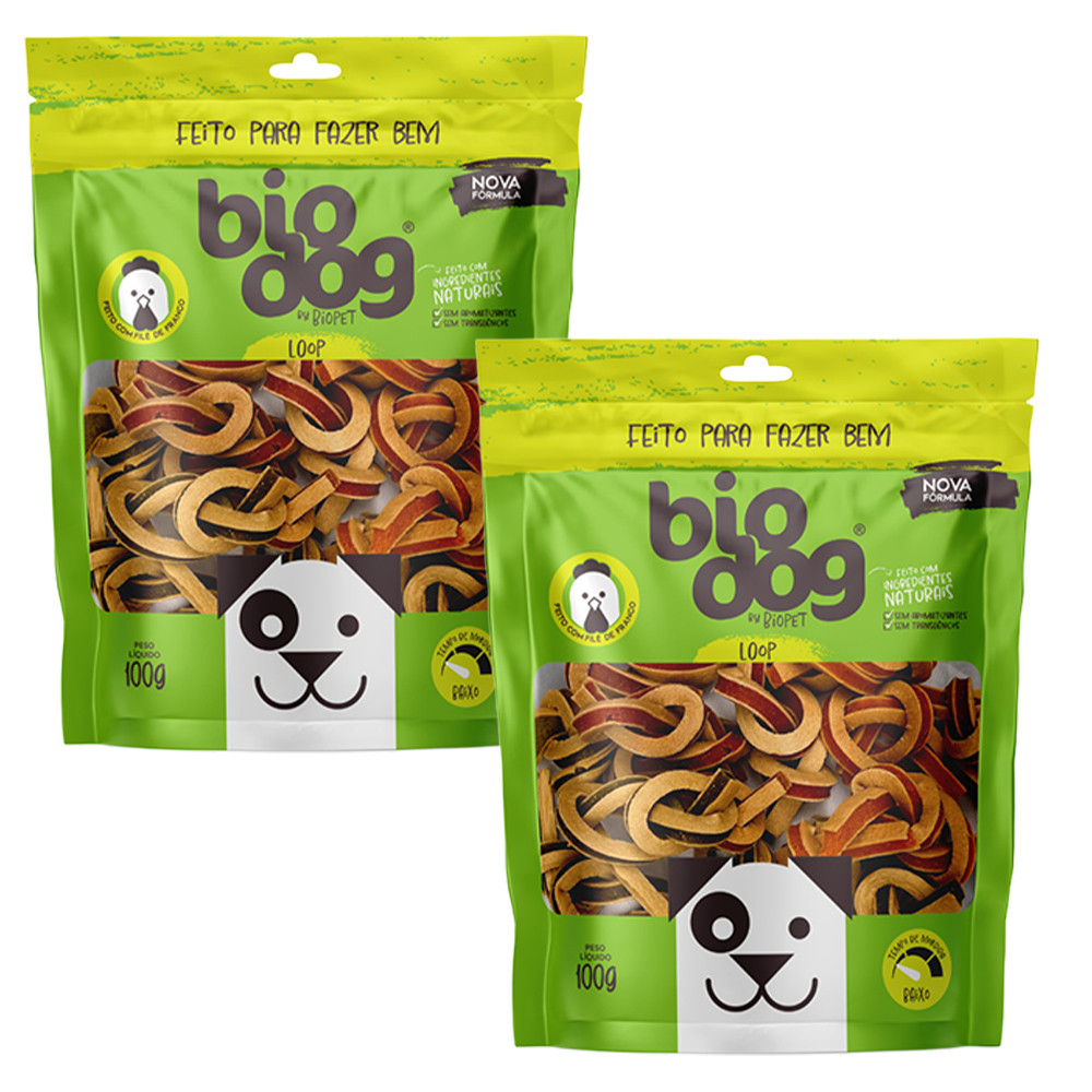 Kit 2x Petisco Natural Snack Biodog Para Cães Gou