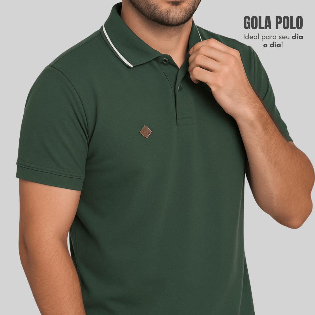 Camisa Polo Masculina Básica Algodão Premium Alt