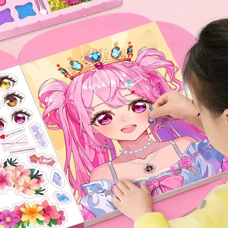 Kit Infantil de Cosméticos Princesa, Caixa de Maq