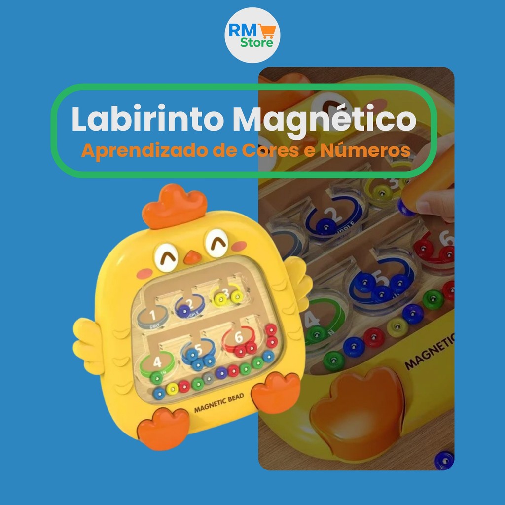 Brinquedo Educativo Labirinto Magnético com Canet