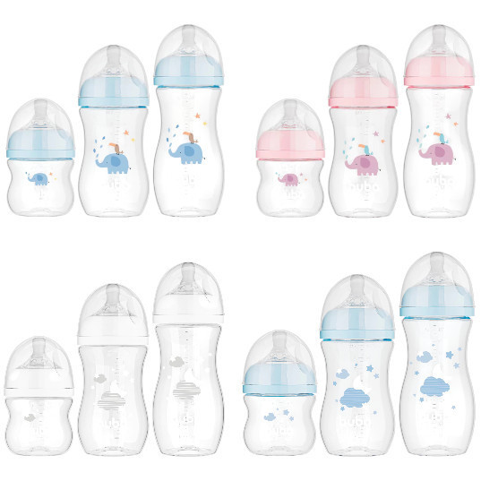 Kit 3 Mamadeiras Anticólica 120ml, 270ml e 330ml 