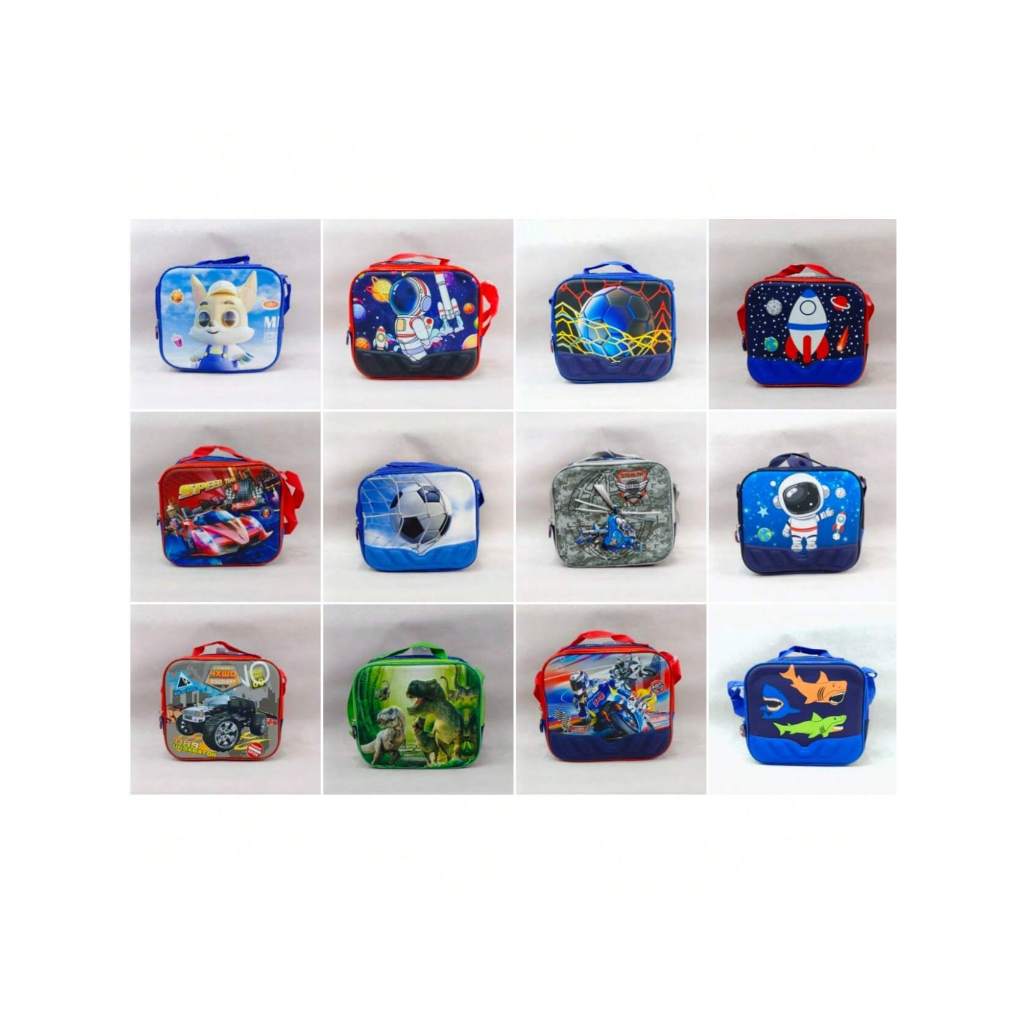 Lancheira infantil estampado de lado e colocar rod