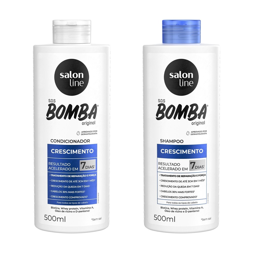 Kit Shampoo e Condicionador SOS Bomba Original 500