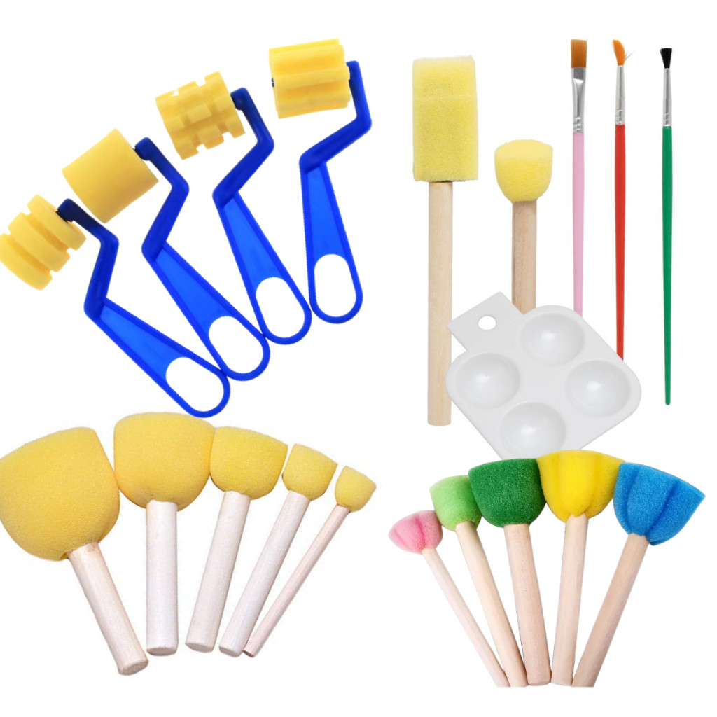 Kit de Pintura 20 Peças com Pincéis Batedores, P