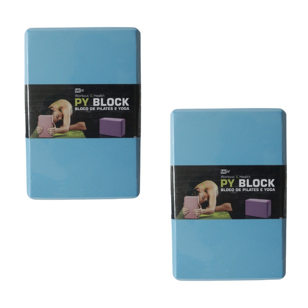 Kit 2 Blocos Yoga EVA Profissional Pilates Alongam