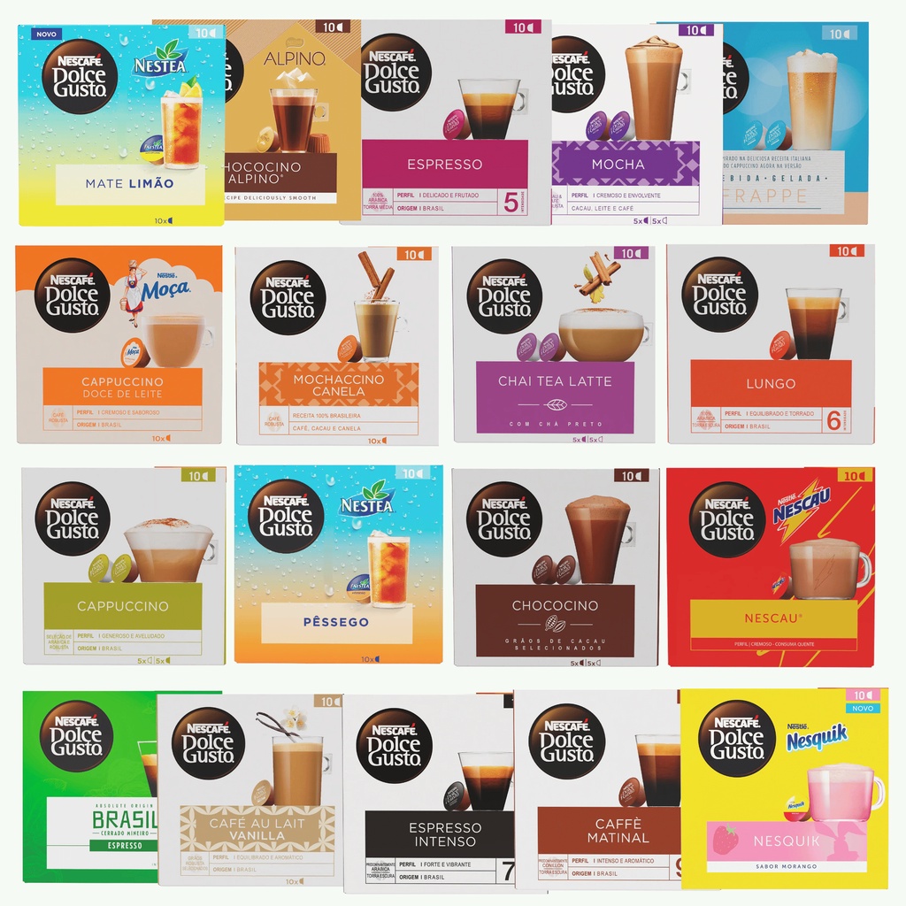 Dolce Gusto Caixa 10 Cápsulas Sabores Diversos Es