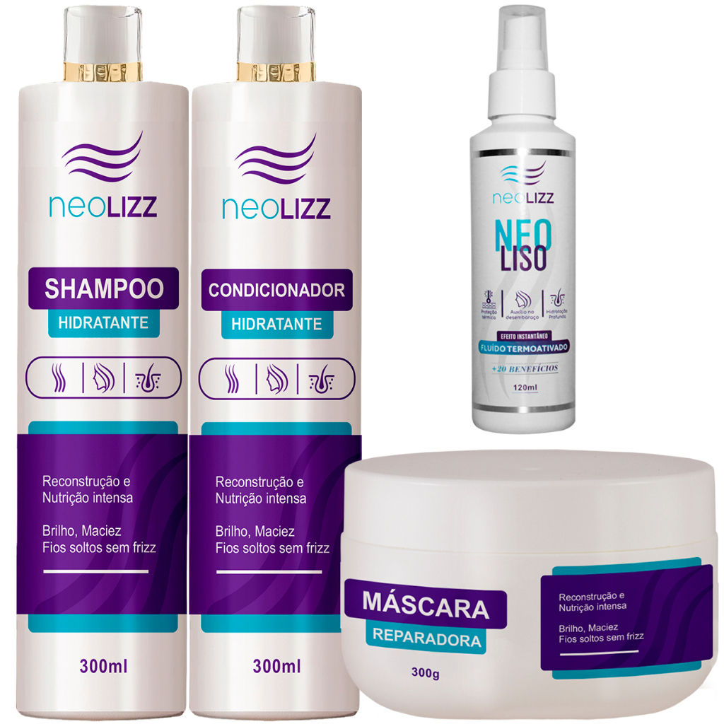 Kit Shampoo + Condicionador + Máscara Reparadora 