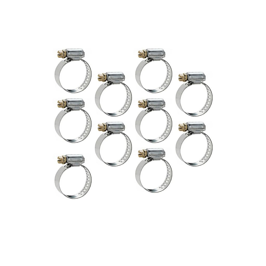 Kit 10 Abraçadeira 12 x 16mm Fita 9mm Aço Rosca 