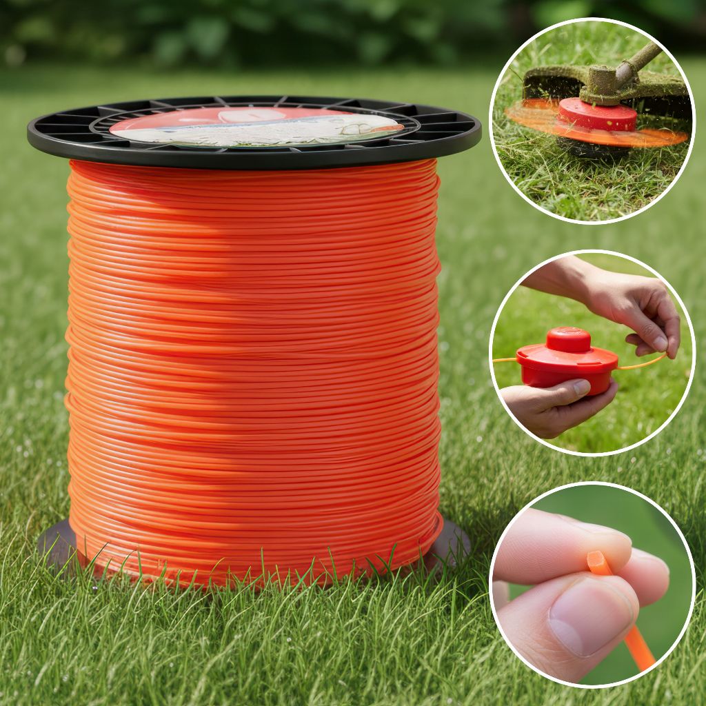 Fio de Nylon Quadrado 3mm 200m Laranja Multimarcas