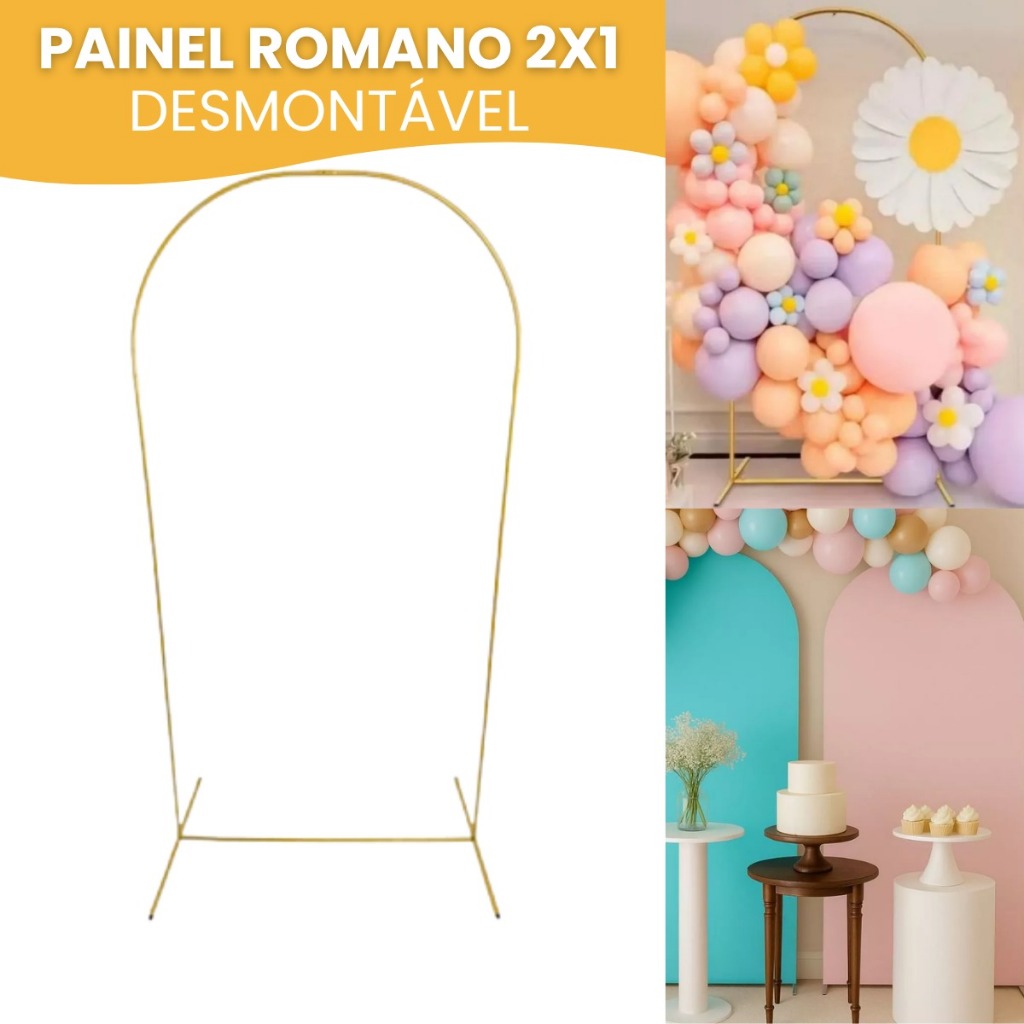 Painel Arco Romano 2×1 Estrutura Suporte Desm