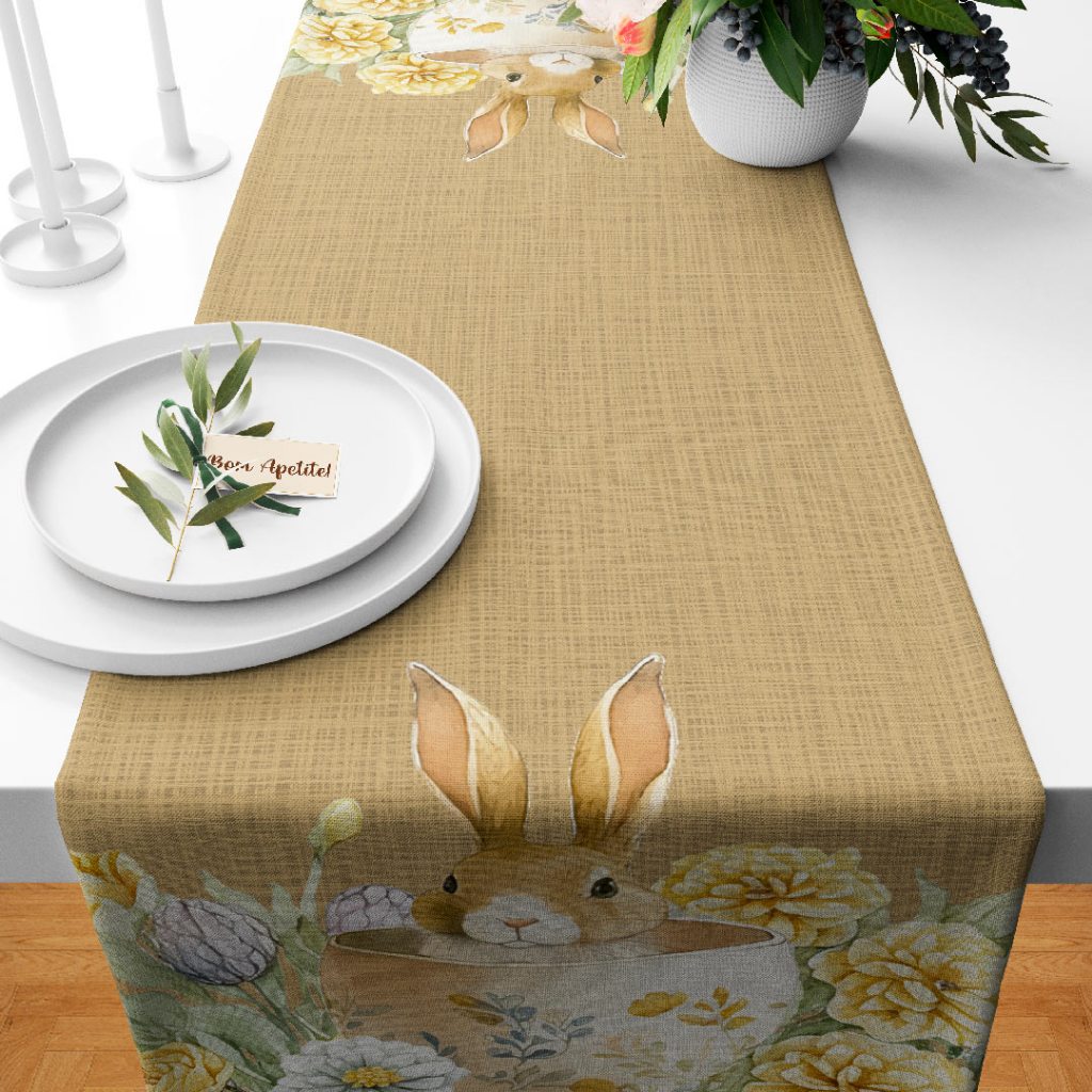 Trilho Caminho de Mesa Decorativo Páscoa 110X35cm