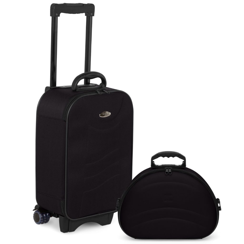 Mala Pequena Bordo 10kg com Rodinhas + Frasqueira