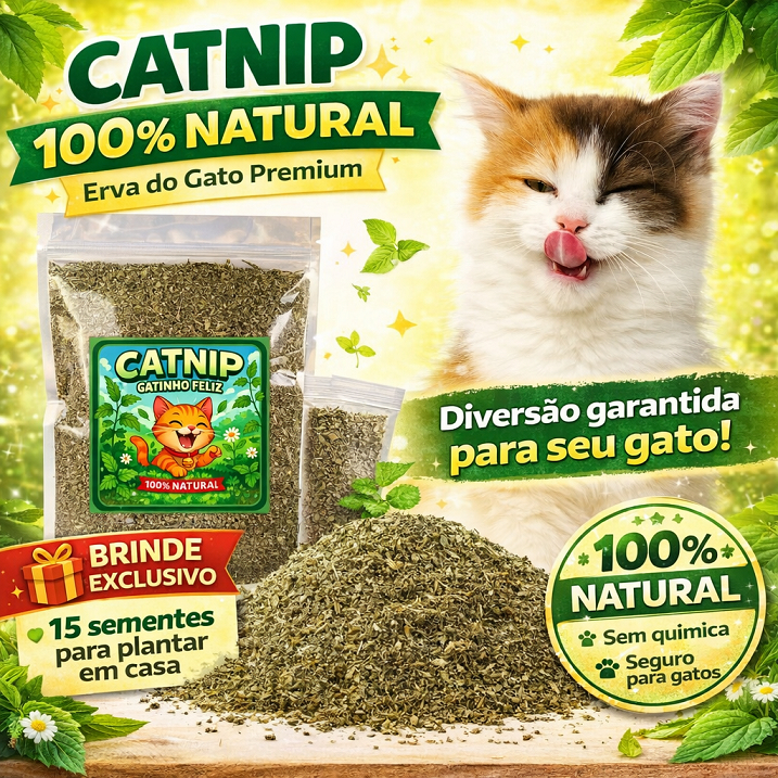 Catnip Erva do Gato Natural – Gatinho Feliz 