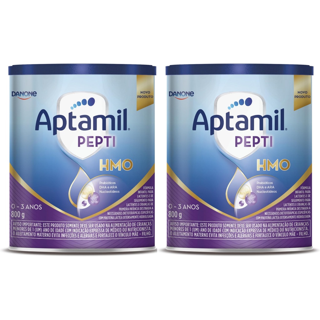 Kit 2 Latas Fórmula Infantil Aptamil Pepti 800gr 