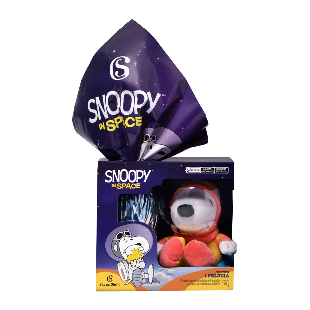 Ovo de Páscoa ao Leite Pelúcia Snoopy Astronauta
