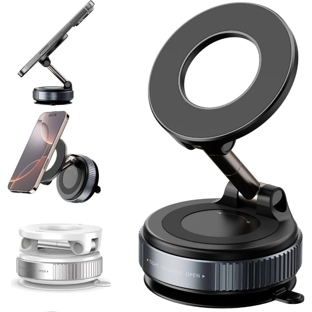 Suporte Celular Carro Magnético Metal Ventosa a V