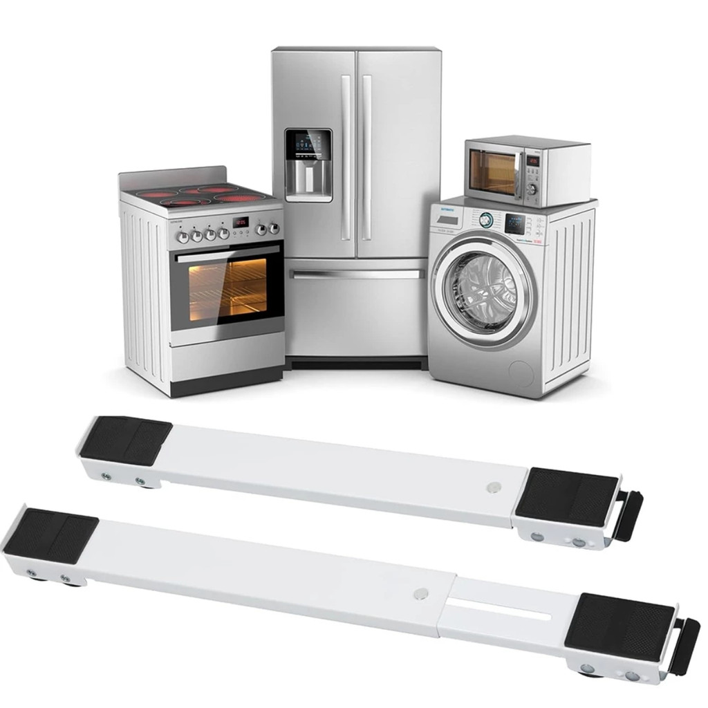 Suporte Alumínio De Base Com Rodinha Para Geladei