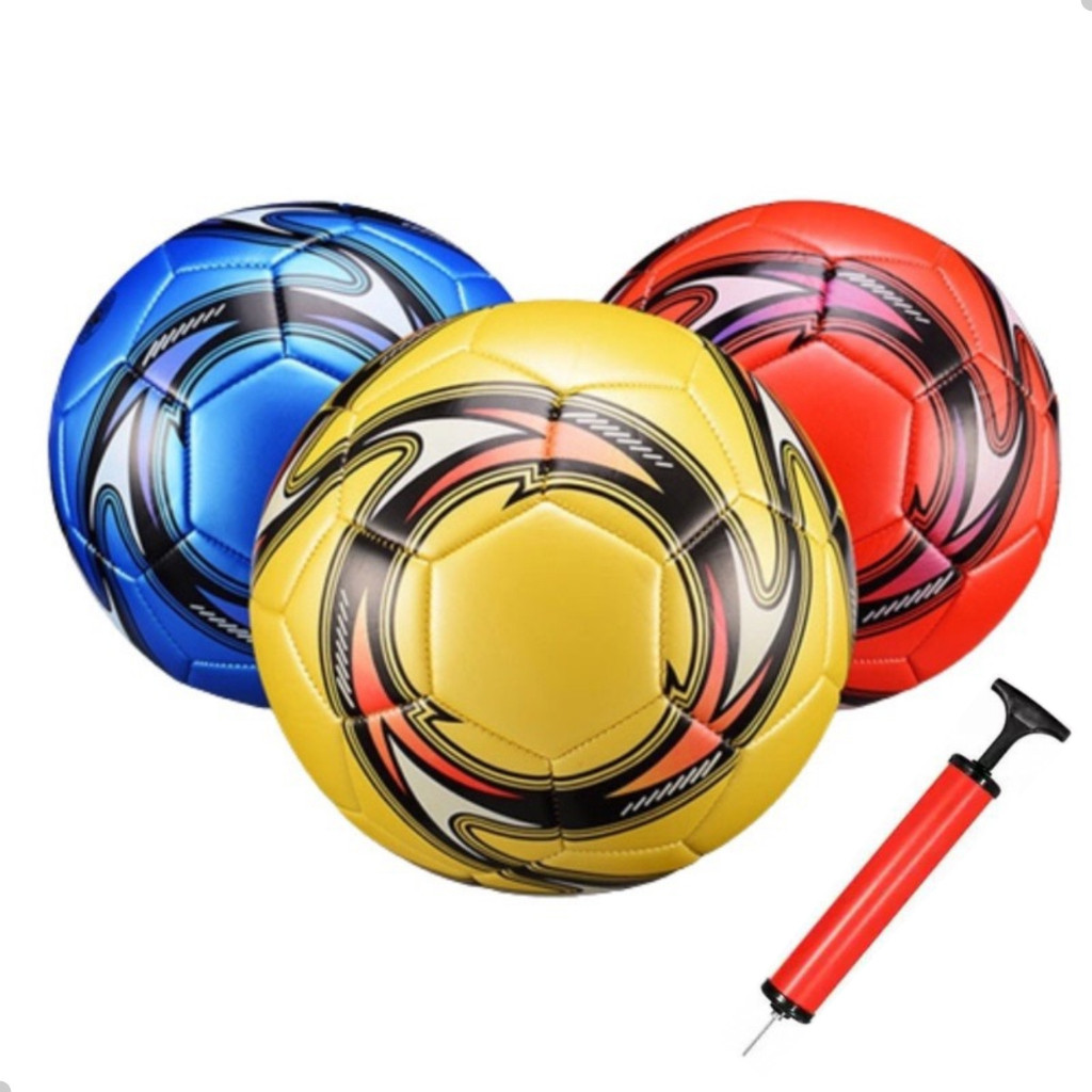 Bola de Futebol PVC com Bomba de Encher Tamanho 5 