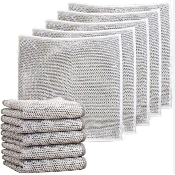 Kit 5 Panos De Limpeza Multiuso Fio Metálico R