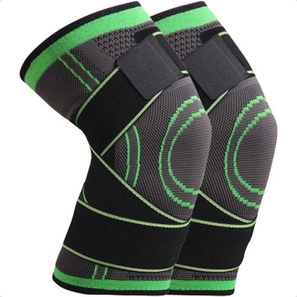 Par 2 Joelheira Compressão Tensor Alívio Estabil