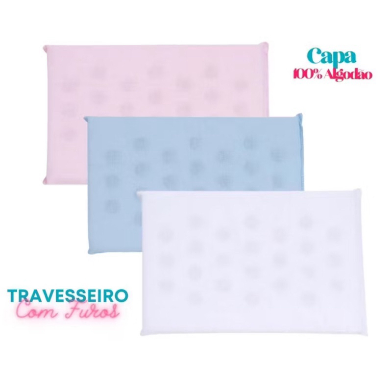 Travesseiro de bebê Anti Sufocamento com Furos An