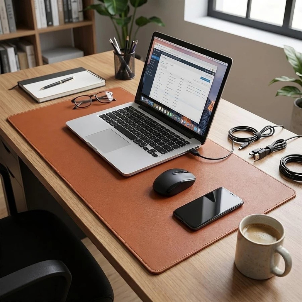 DeskPad 90X40cm Gigante Courino Premium Antiderrap