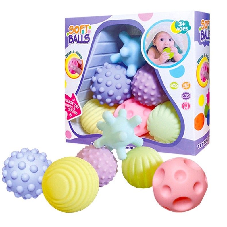 6 Bolas Bola De Toque Baby Touch Ball Massagem Per