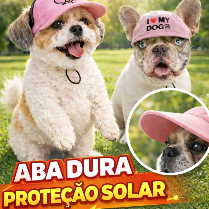 Boné Aba Dura para Cachorro e Gato Ajustável | P