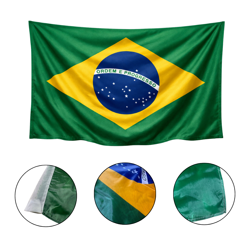 Bandeira do Brasil 1,50m x 0,90m Grande  Ideal par