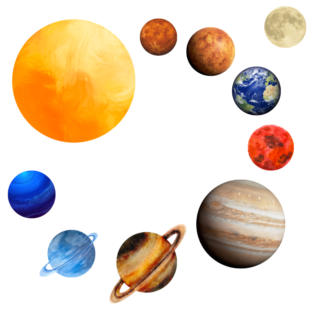 Kit Sistema Solar Planetas- Maquete Escolar Com 10