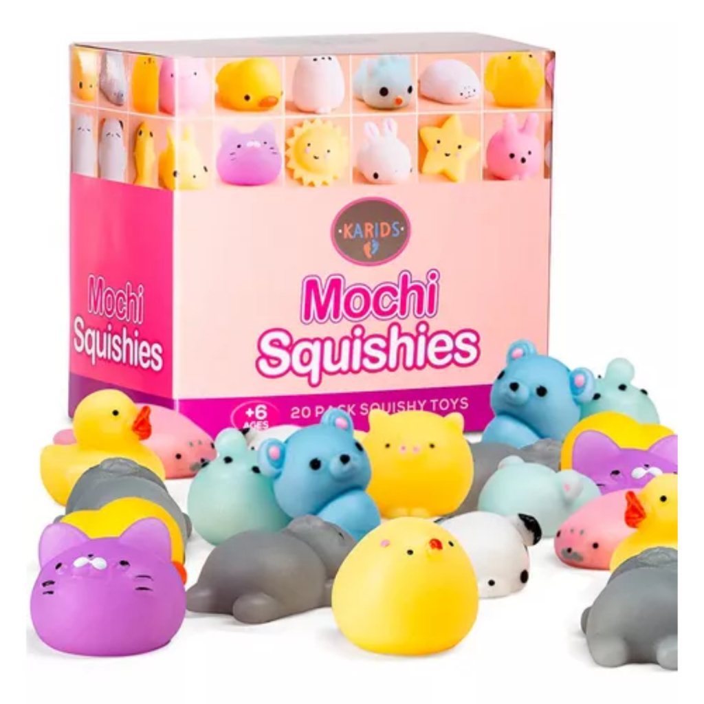 KIT COM 50 Peças Bichinhos Mochi Macio De Apertar