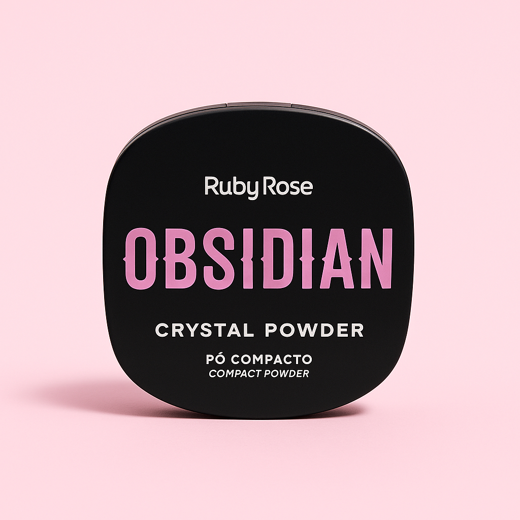 Pó compacto Crystal Powder Ruby Rose Textura leve