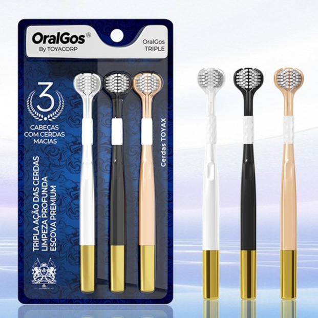 OralGos Escova de dente 3 lados | Escova adultos |