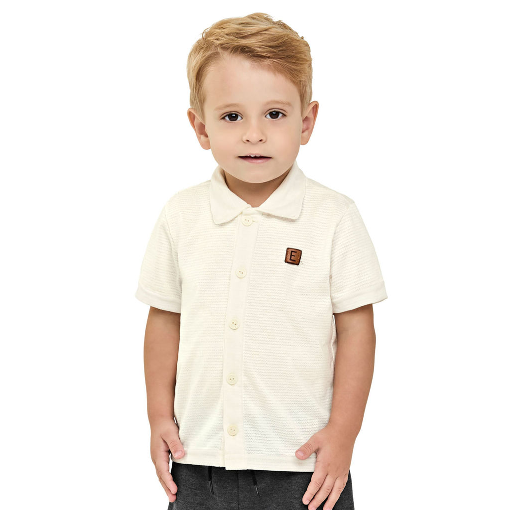 Camisa Curta Infantil Menino Texturizada Elian Beg