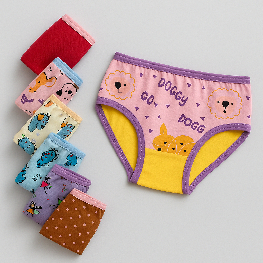 KIT 6 Calcinhas Infantis Juvenis Meninas Modelagem