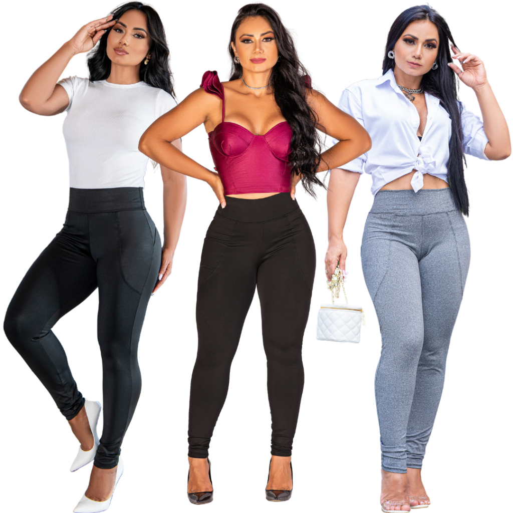 Calça Legging Suplex Montaria Feminina Efeito Lev