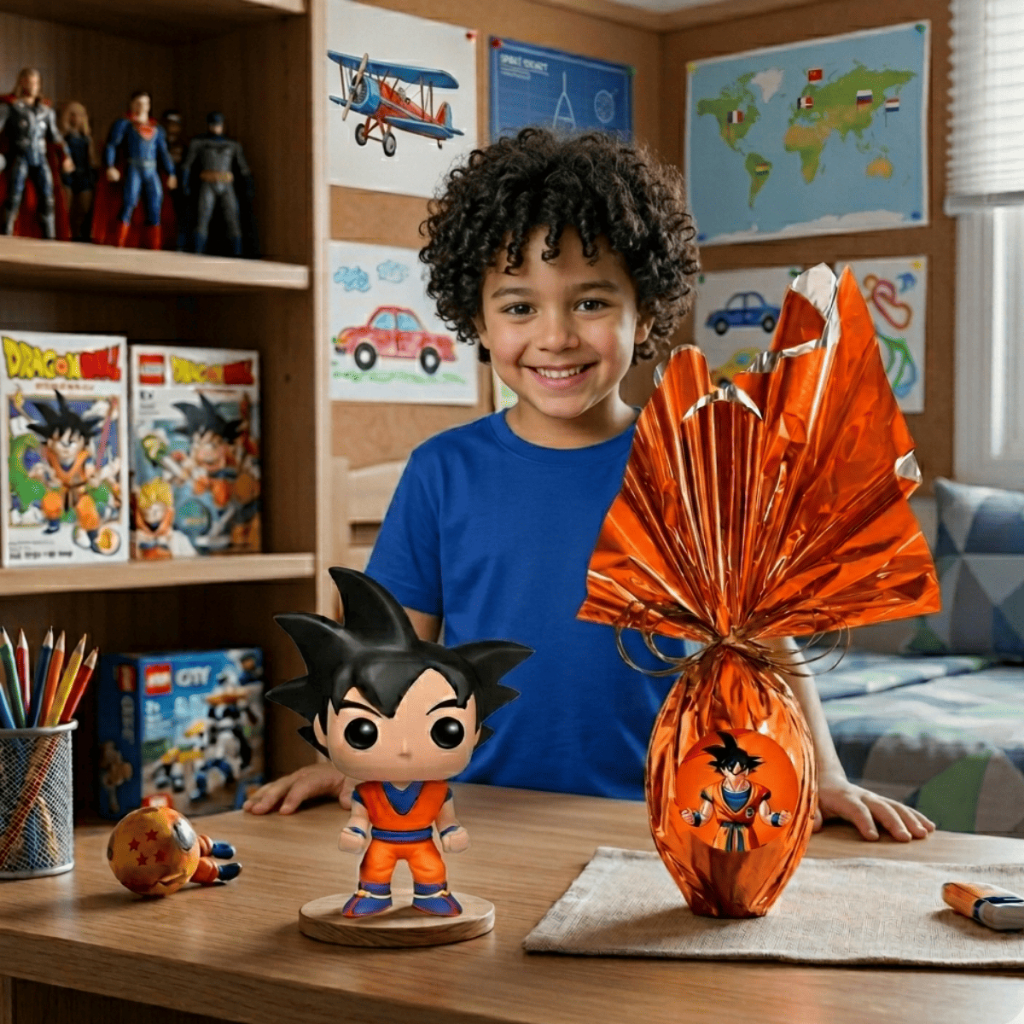 Kit Ovo De Páscoa Dragon Ball Boneco Sortido Meni